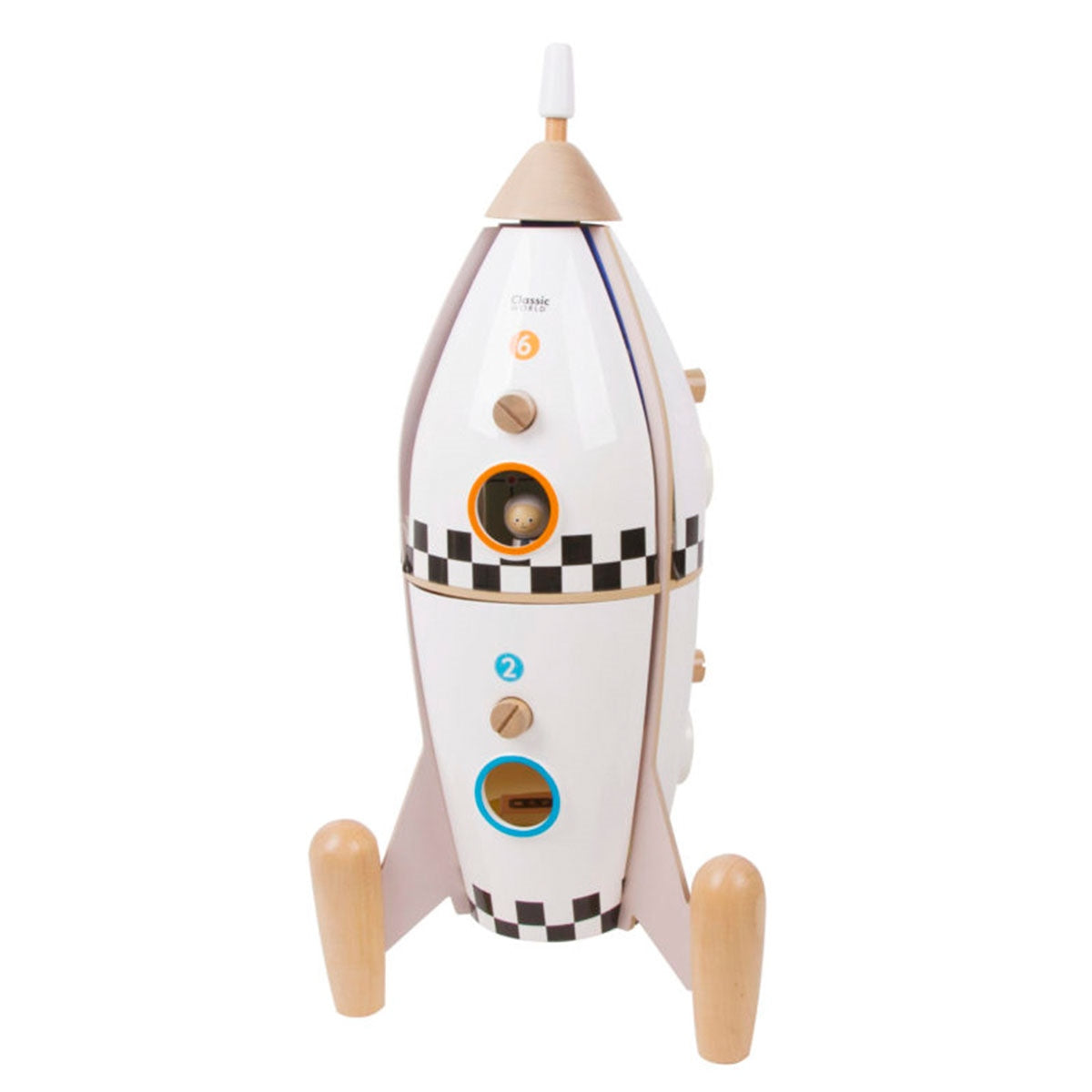 Classic World Wooden Rocket Ship Children's Toy