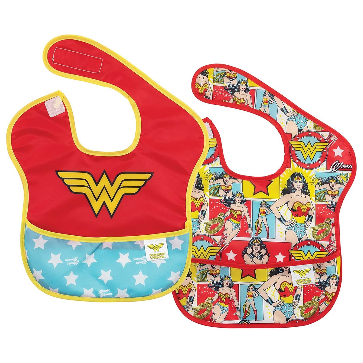 Bumkins SuperBib 2-Pack - Wonder Woman Design