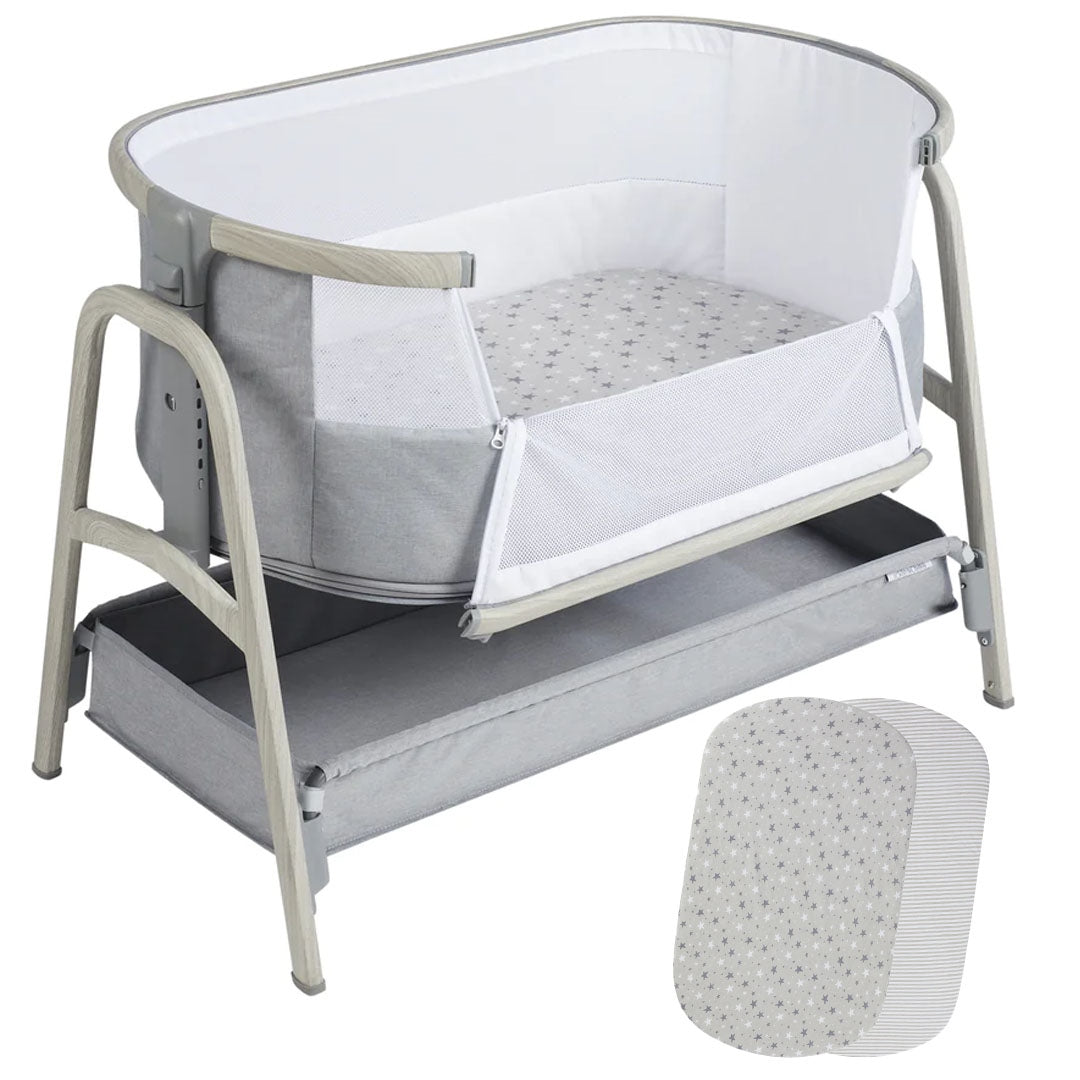 Ickle Bubba Bubba&Me Plus Bedside Crib Including 2 Sheets