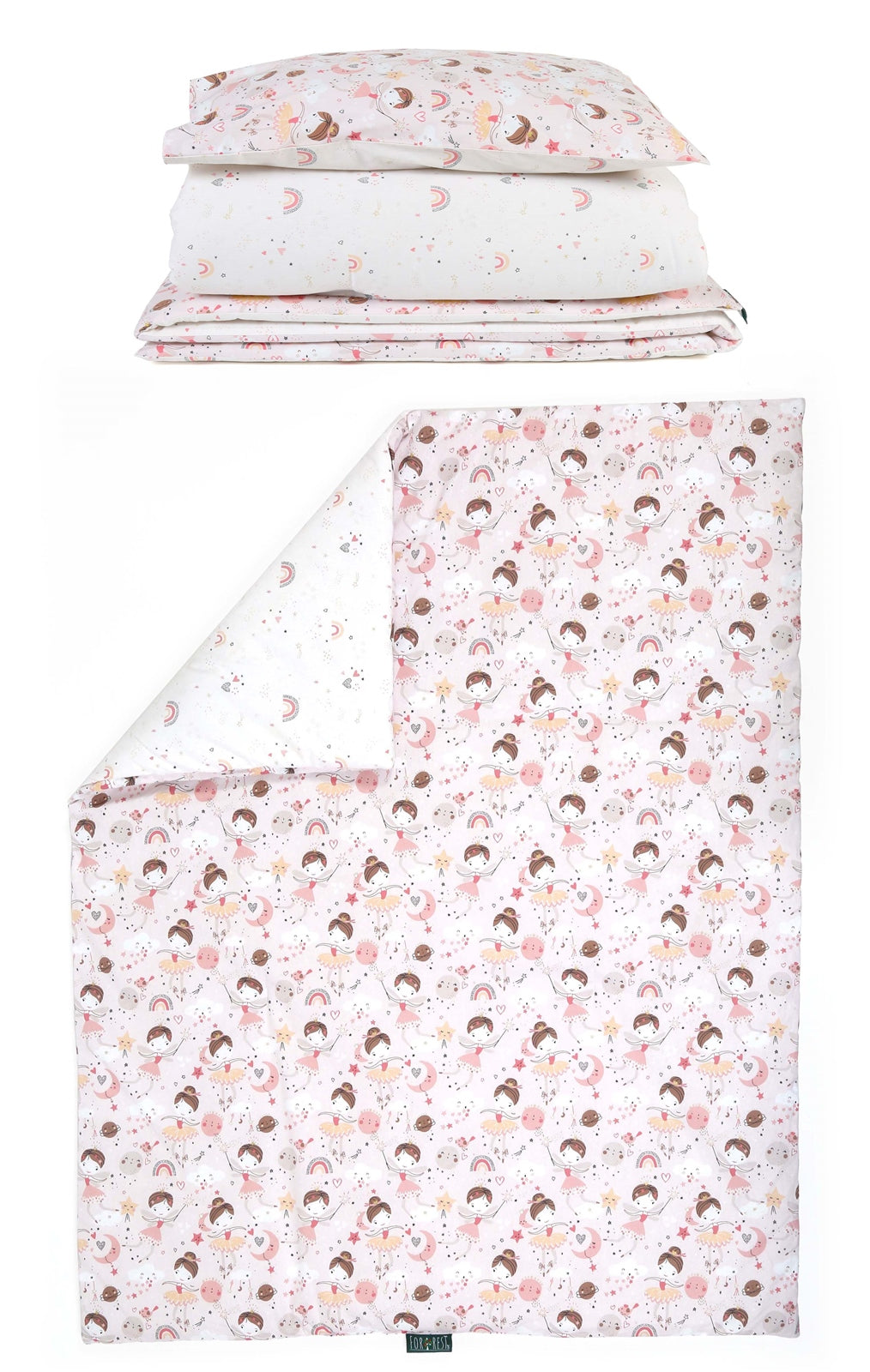 Forrest 3 Piece Reversible Cot Bed Set, Fairy