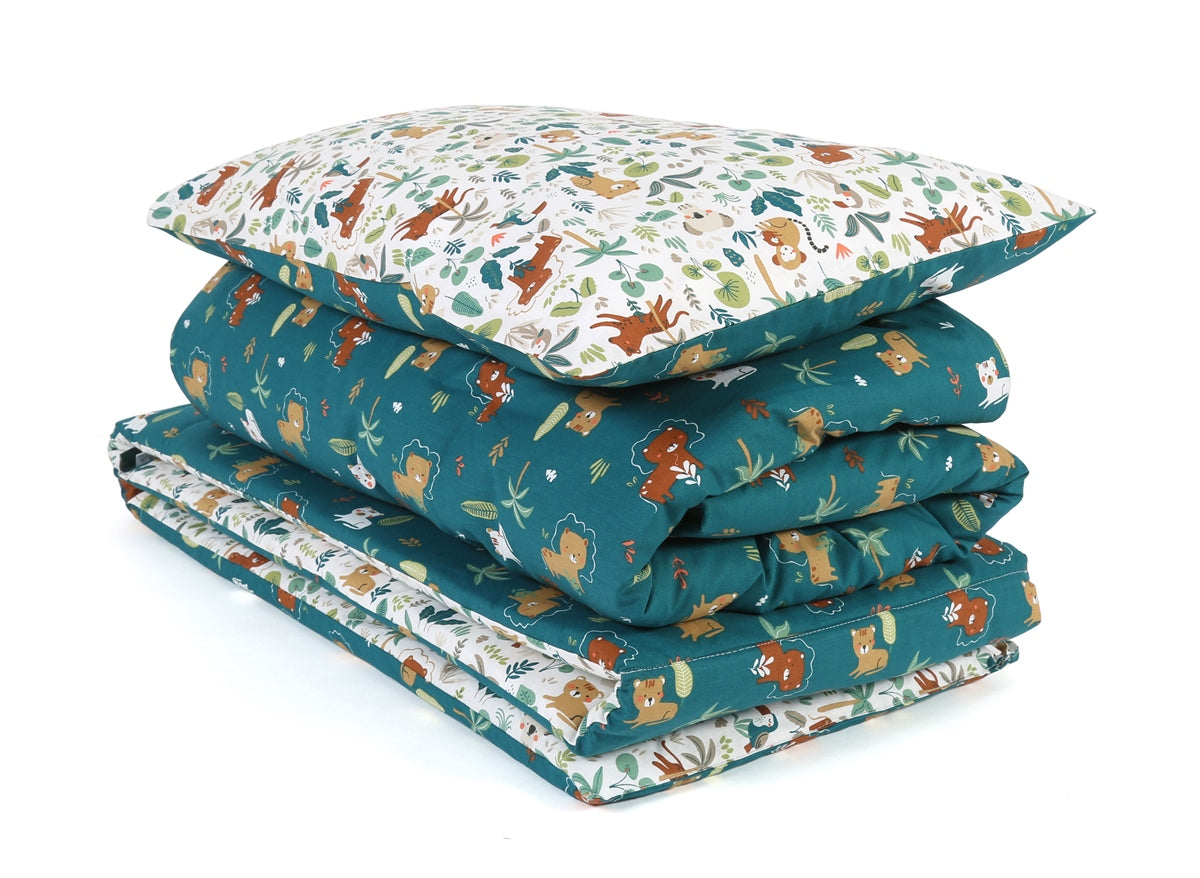 Forrest 3 Piece Reversible Cot Bed Set, Jungle