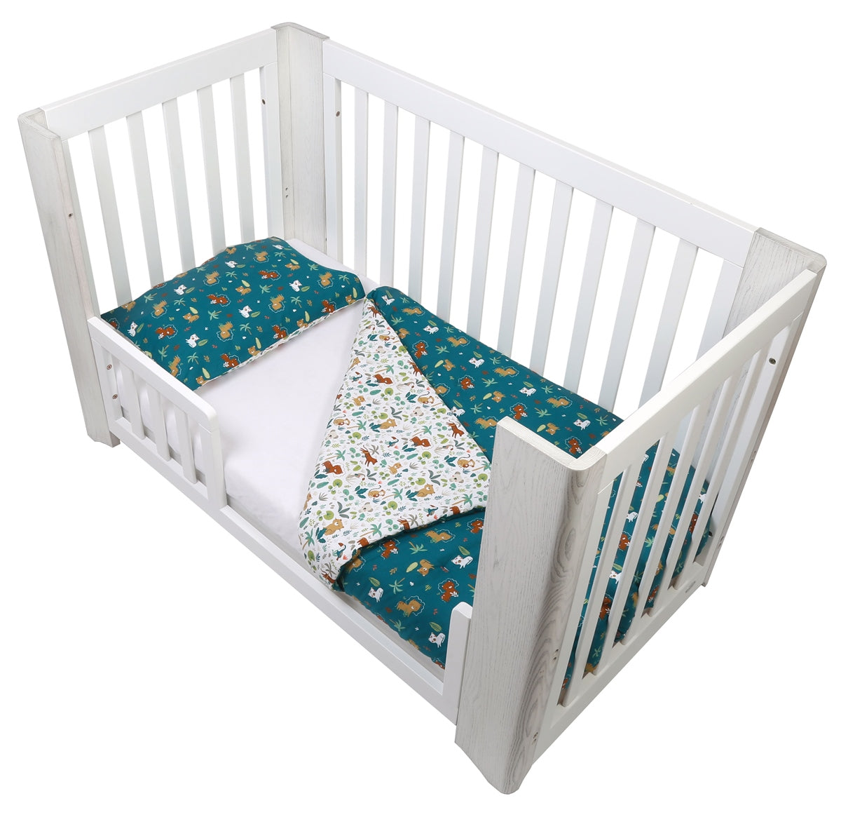Forrest 3 Piece Reversible Cot Bed Set, Jungle