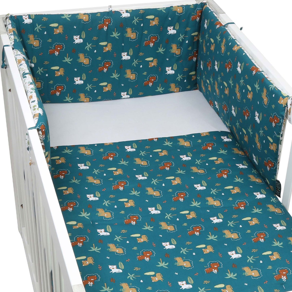 Forrest 3 Piece Reversible Cot Bed Set, Jungle