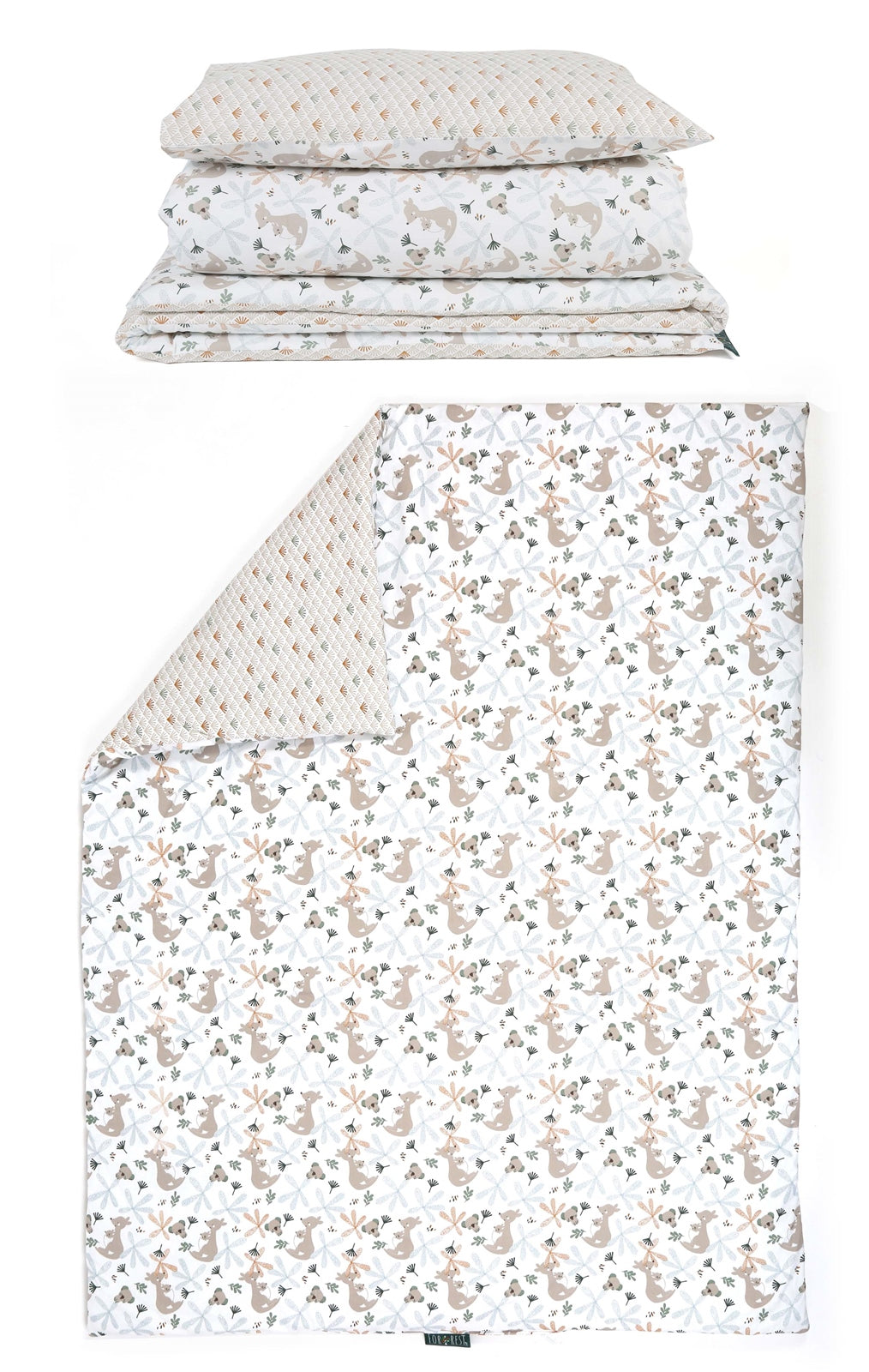 Forrest 3 Piece Reversible Cot Bed Set, Koalaroo