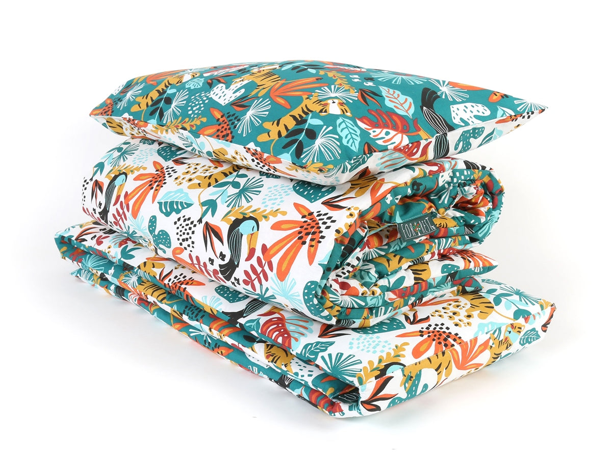 Forrest 3 Piece Reversible Cot Bed Set, Rainforest