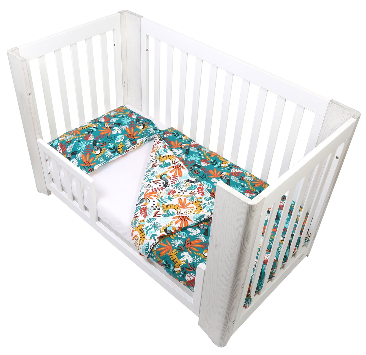 Forrest 3 Piece Reversible Cot Bed Set, Rainforest