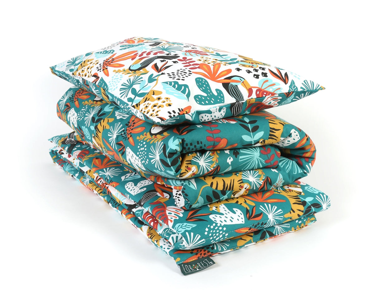 Forrest 3 Piece Reversible Cot Bed Set, Rainforest