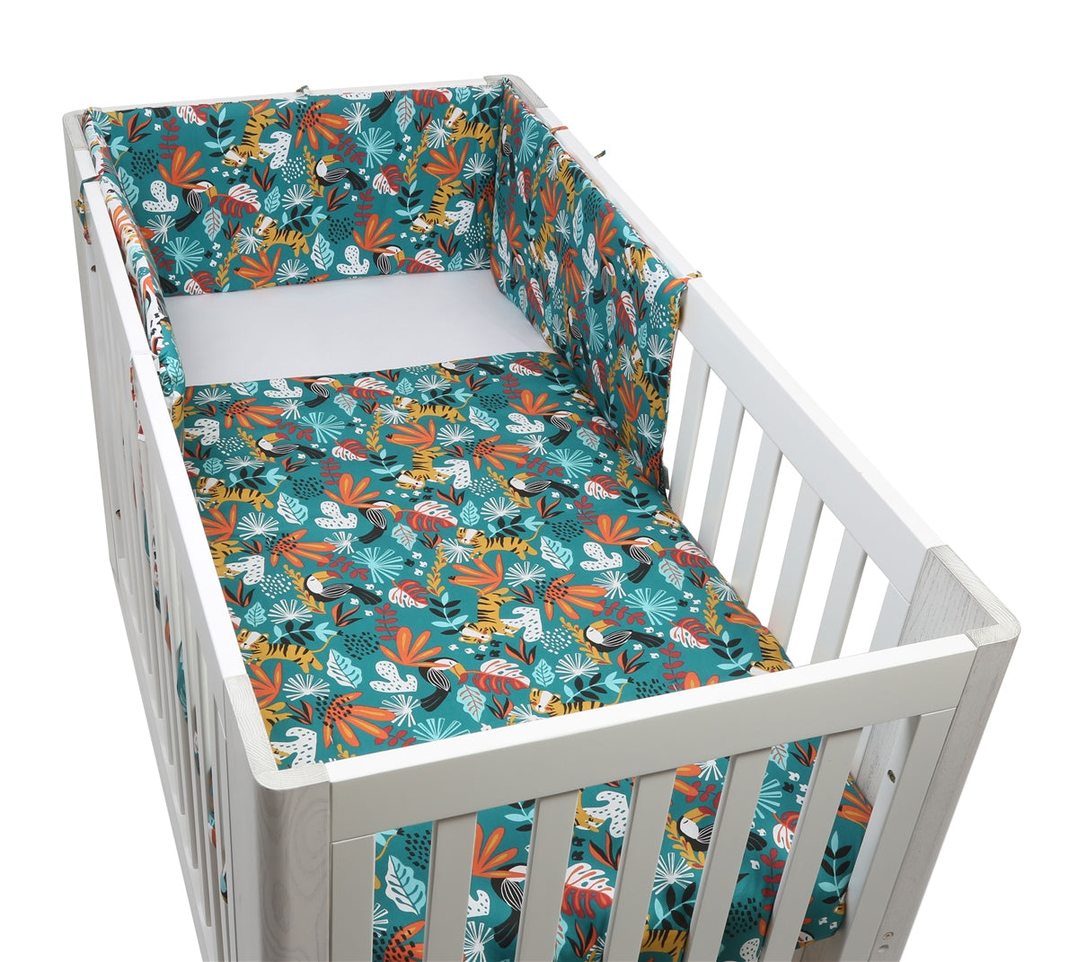 Forrest 3 Piece Reversible Cot Bed Set, Rainforest