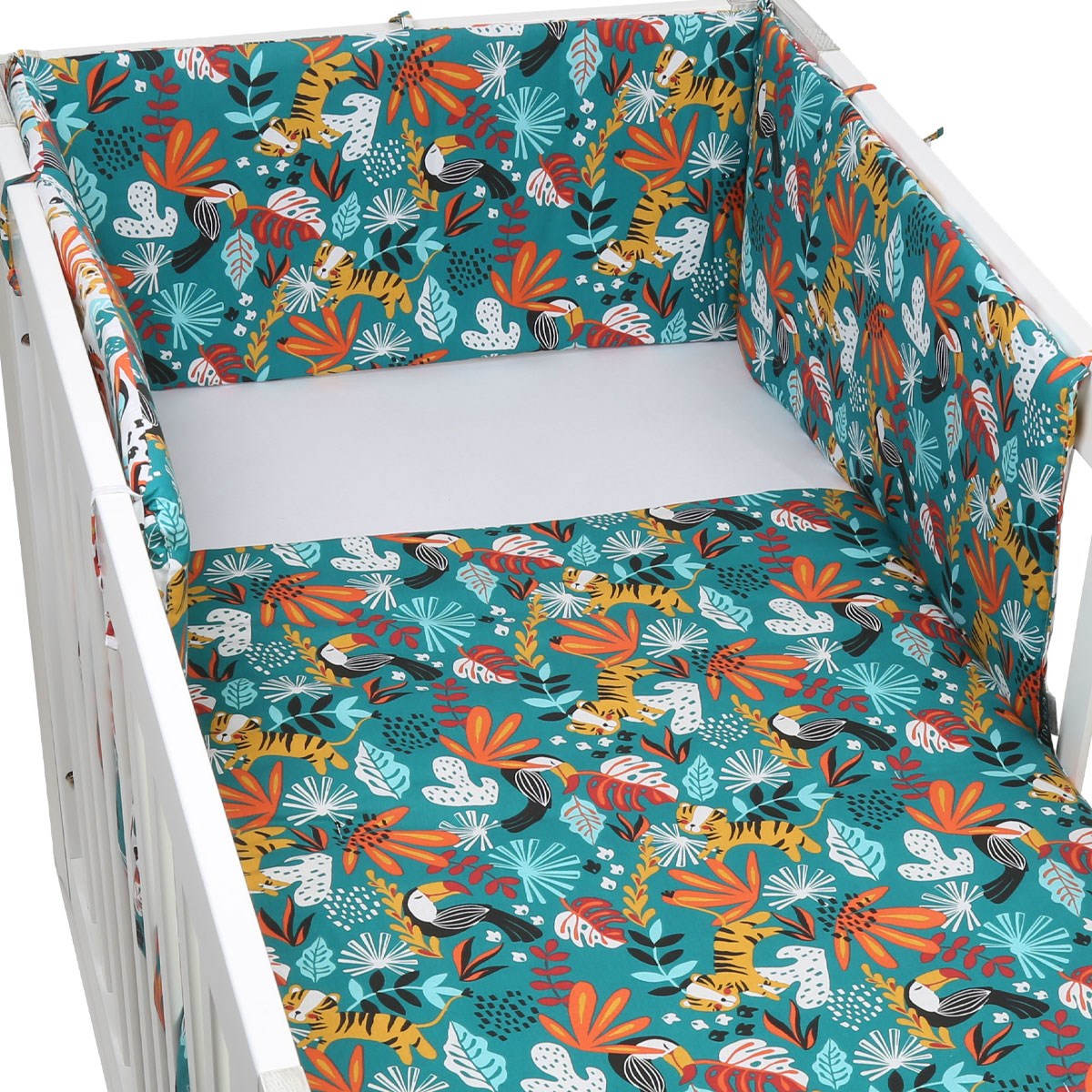 Forrest 3 Piece Reversible Cot Bed Set, Rainforest