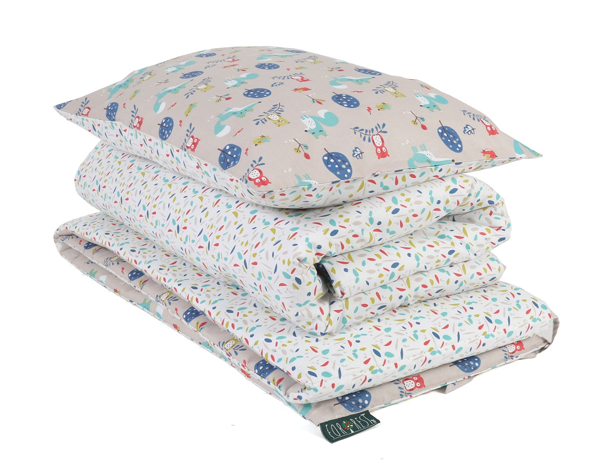 Forrest 3 Piece Reversible Cot Bed Set, Woody