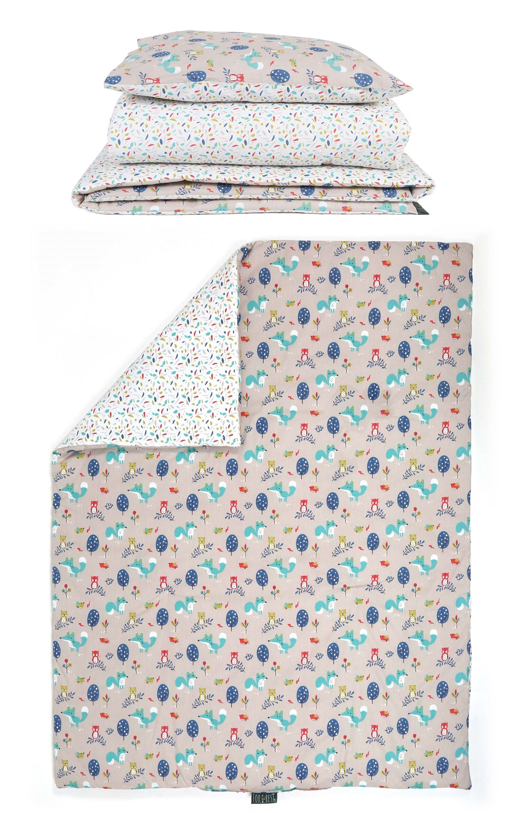 Forrest 3 Piece Reversible Cot Bed Set, Woody