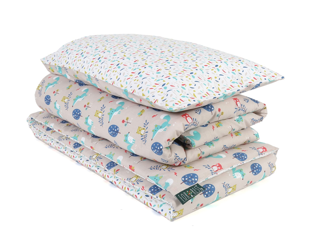 Forrest 3 Piece Reversible Cot Bed Set, Woody