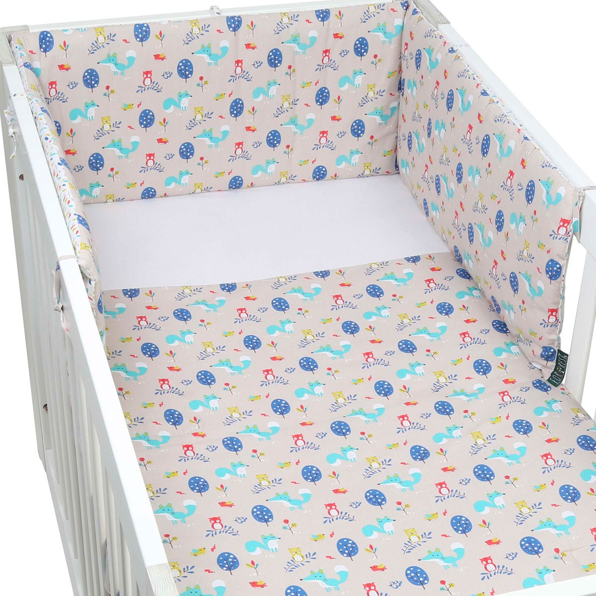 Forrest 3 Piece Reversible Cot Bed Set, Woody