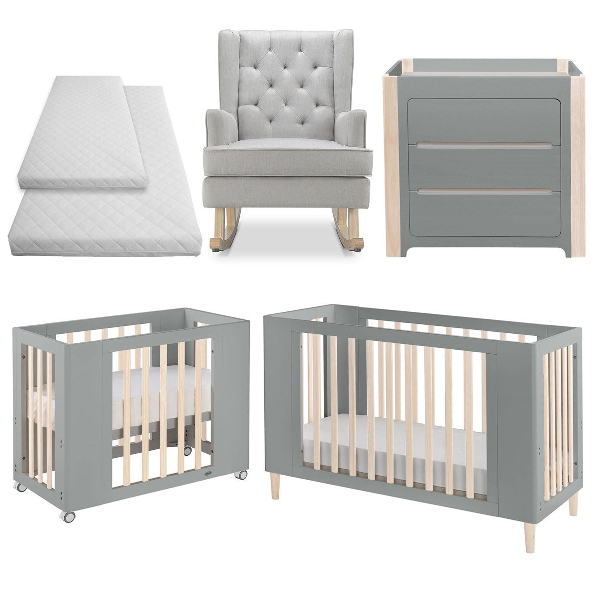 Cocoon Evoke Nursery Room Set, Dove Grey