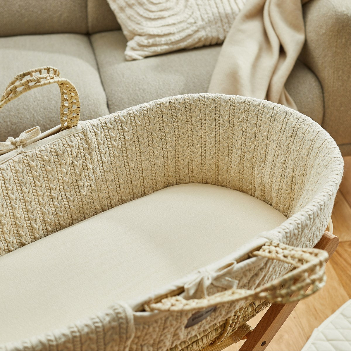 Little Green Sheep Organic Moses Basket Fitted Sheet