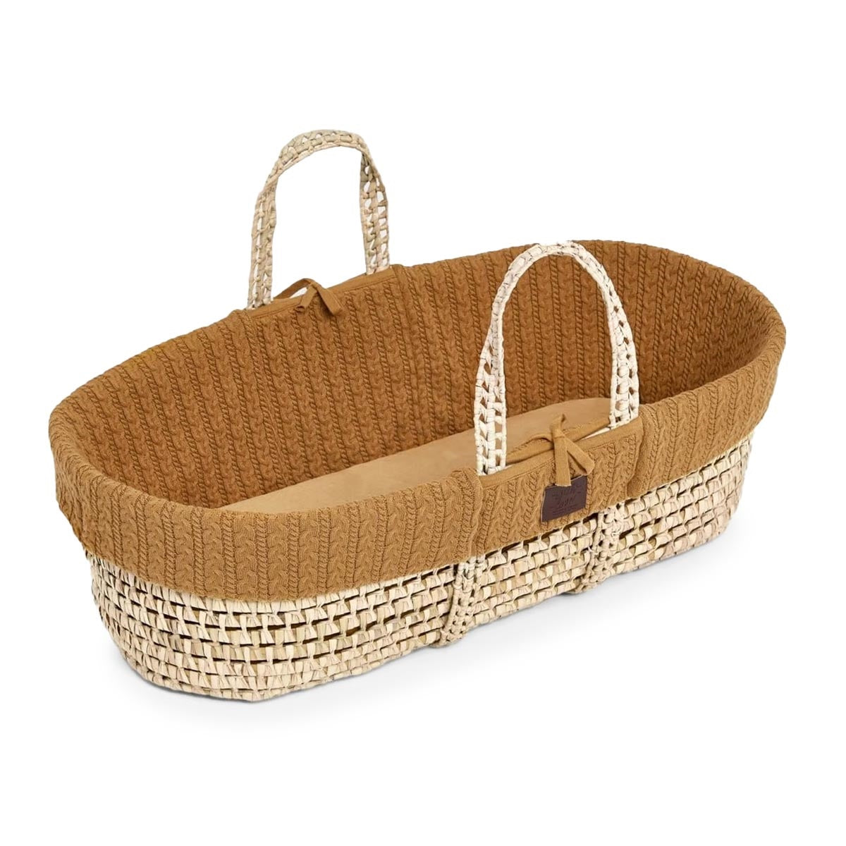 Little Green Sheep Natural Knitted Moses Basket & Mattress