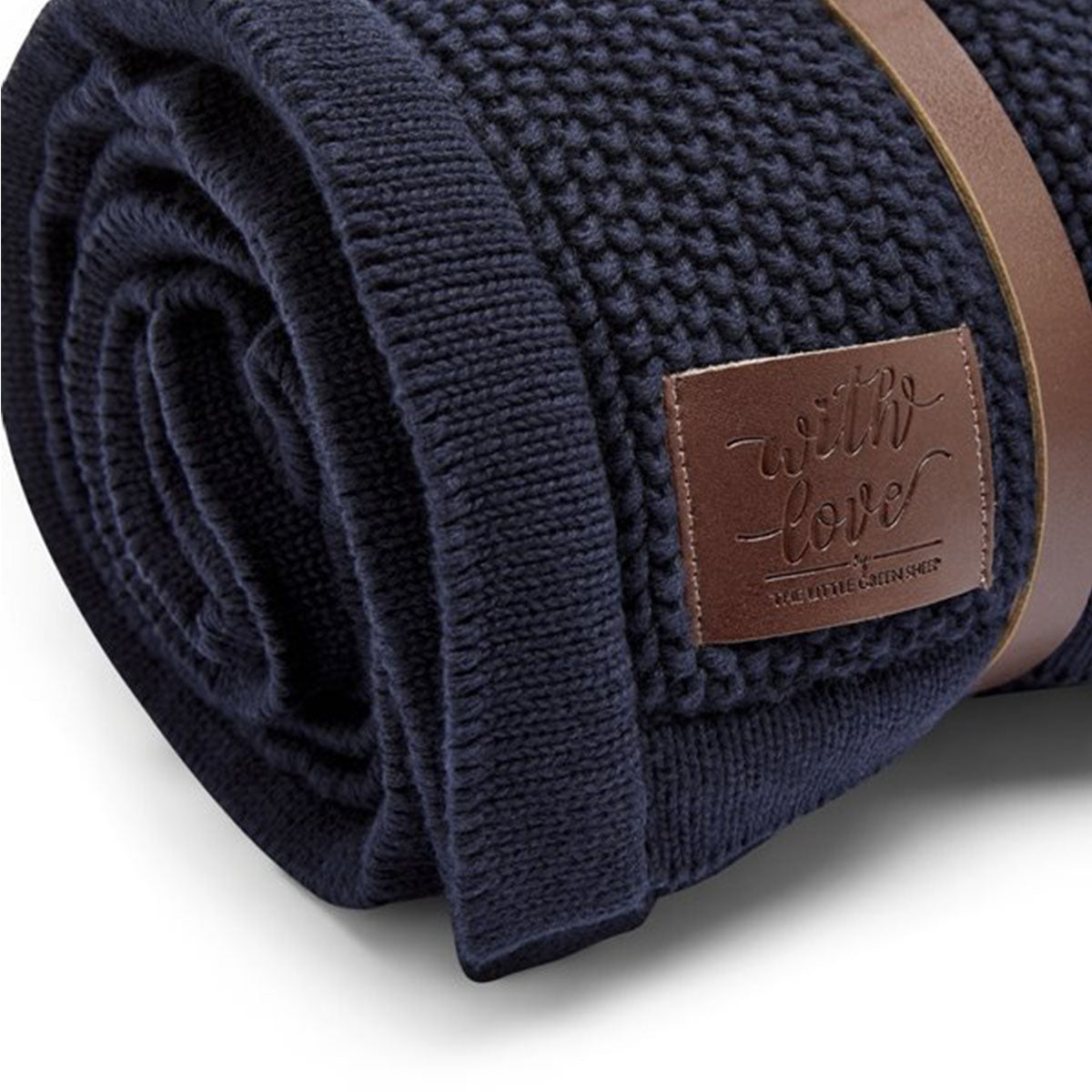 Little Green Sheep Organic Knitted Fleece Baby Blanket