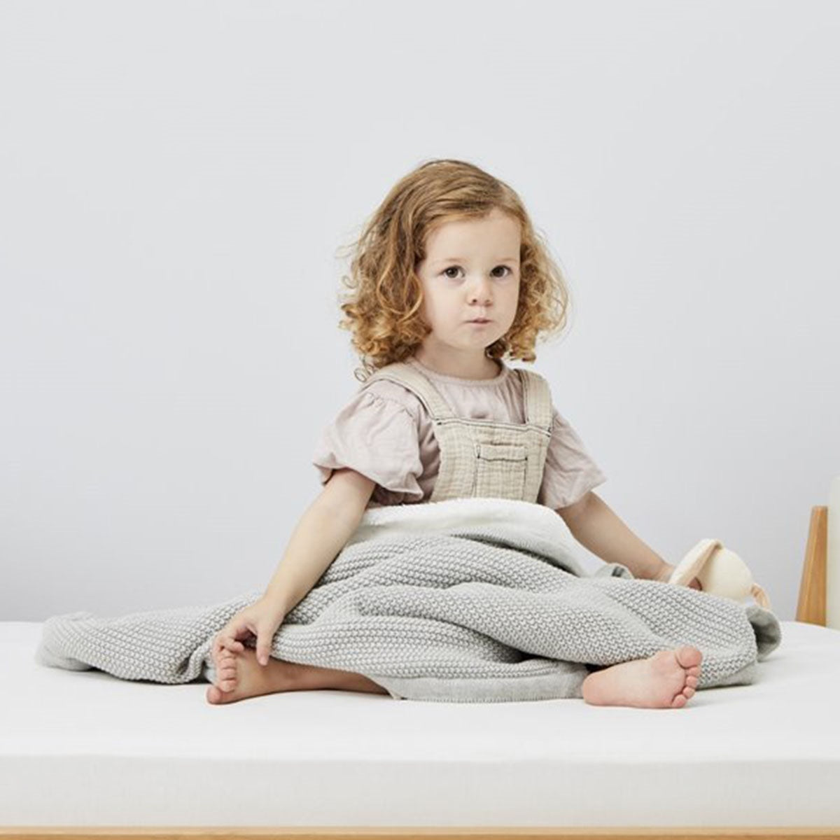 Little Green Sheep Organic Knitted Fleece Baby Blanket