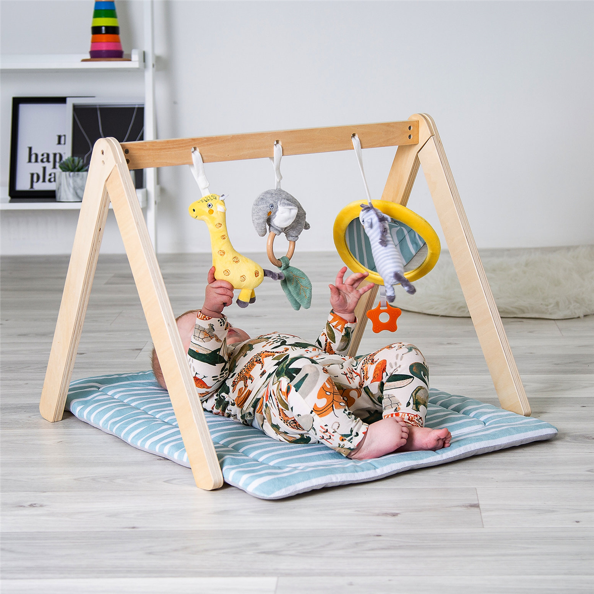 Red Kite Wooden Activity Arch with Play Mat & Activity Toys