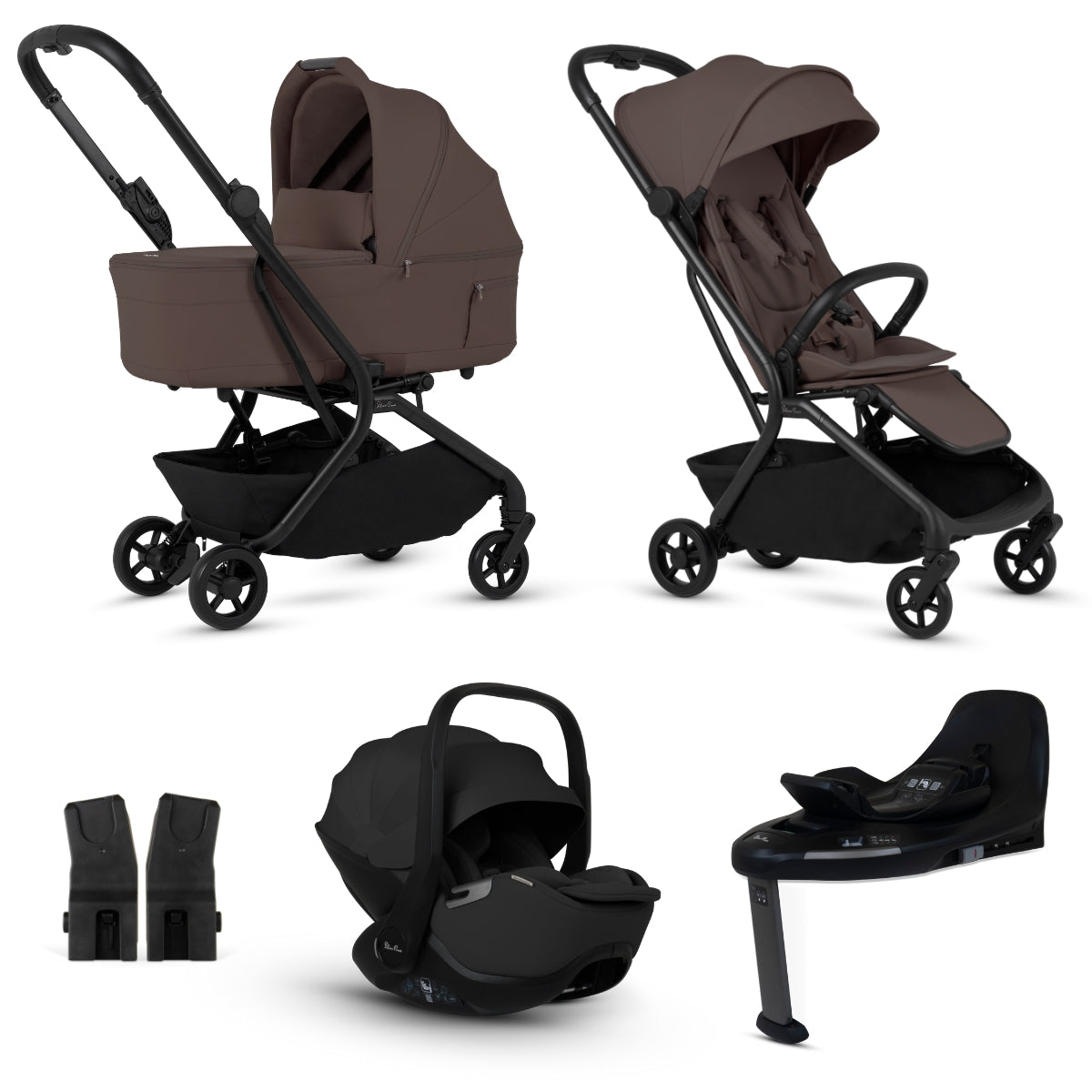 Silver Cross Nia Compact Travel System with Glide 360 Car Seat & Base