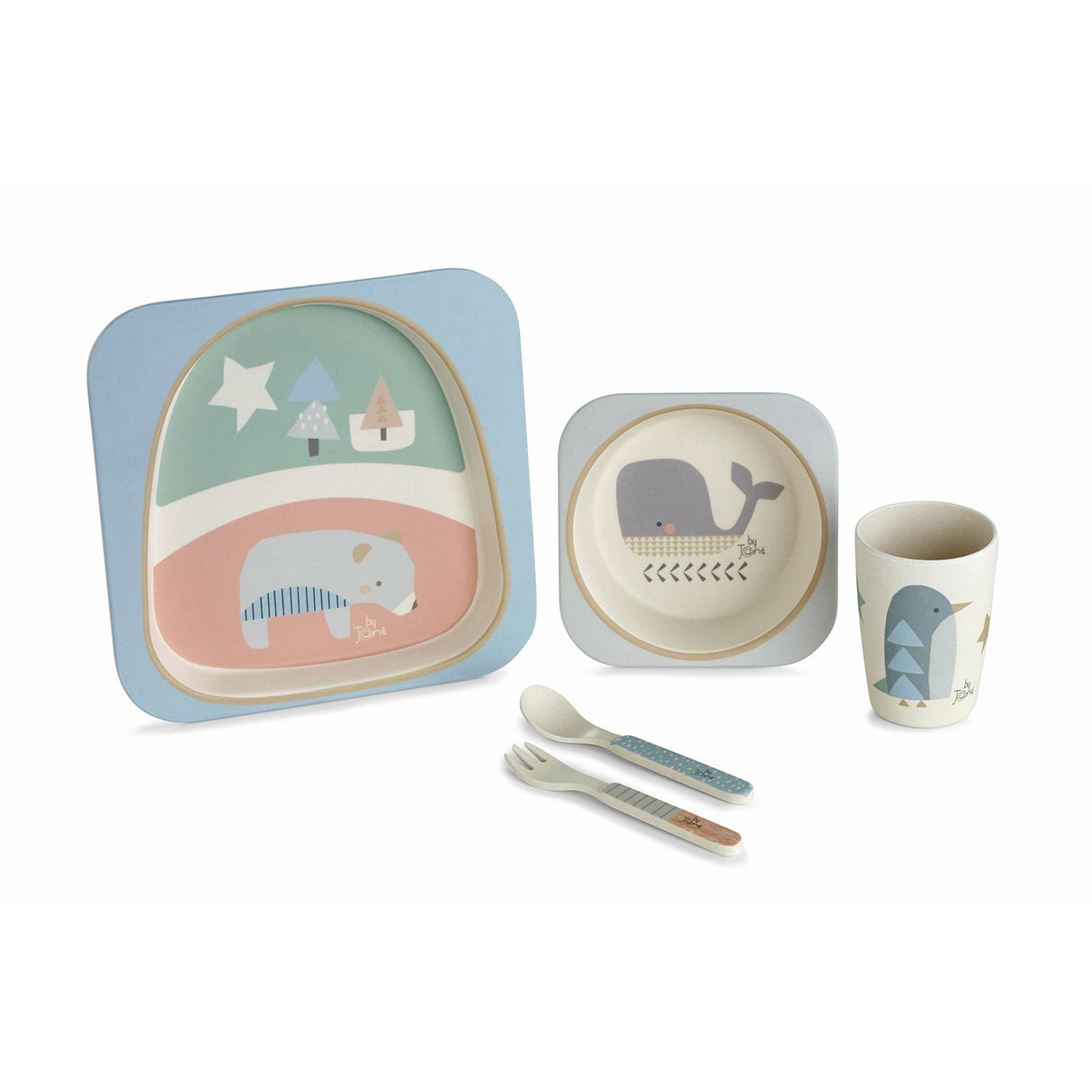 Jane Melamine baby tableware - 5 piece dinner set