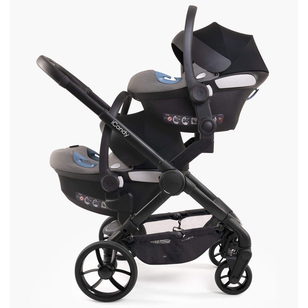iCandy Peach 7 Combo Twin Pushchair, Black Edition