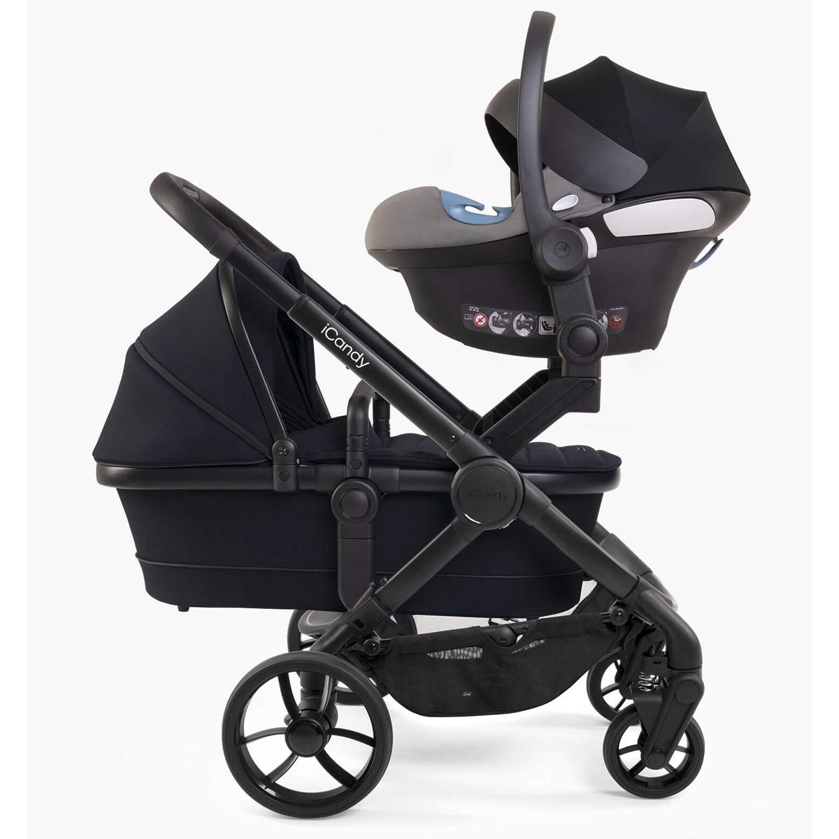 iCandy Peach 7 Combo Twin Pushchair, Black Edition