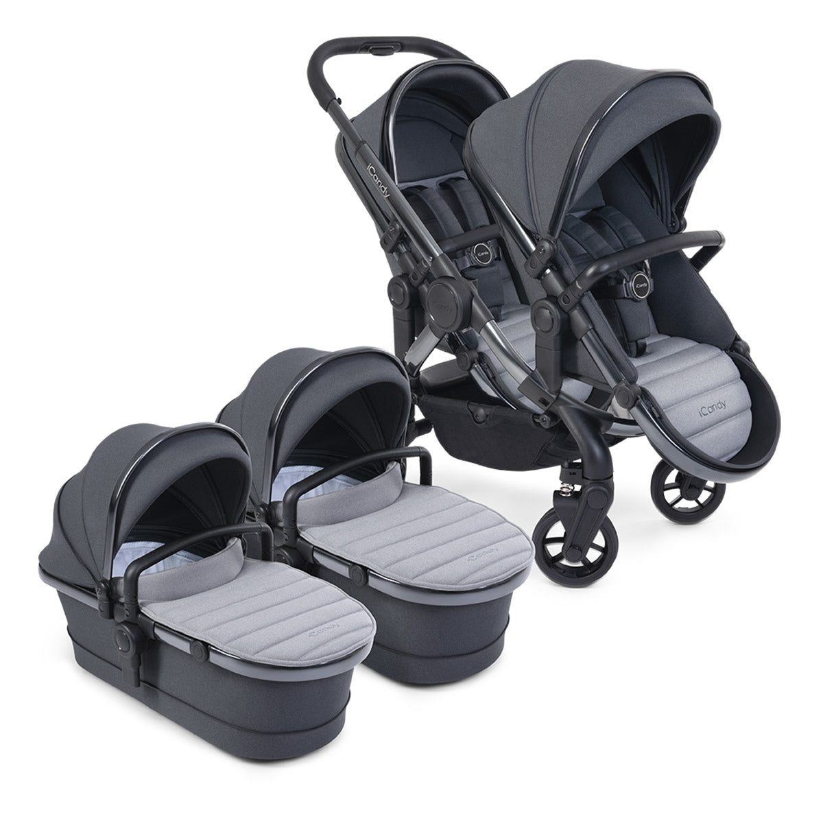 iCandy Peach 7 Combo Twin Phantom Pushchair, Truffle