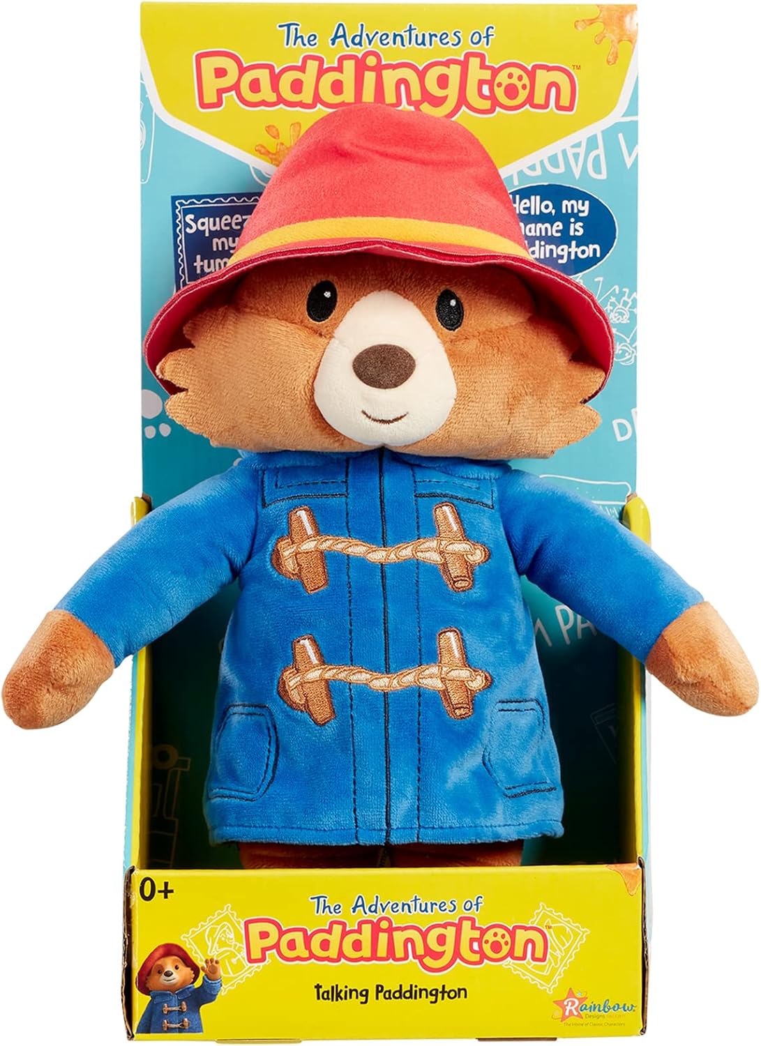 Rainbow Designs Paddington Bear Talking Soft Toy Teddy for Babies and Toddlers, 25cm