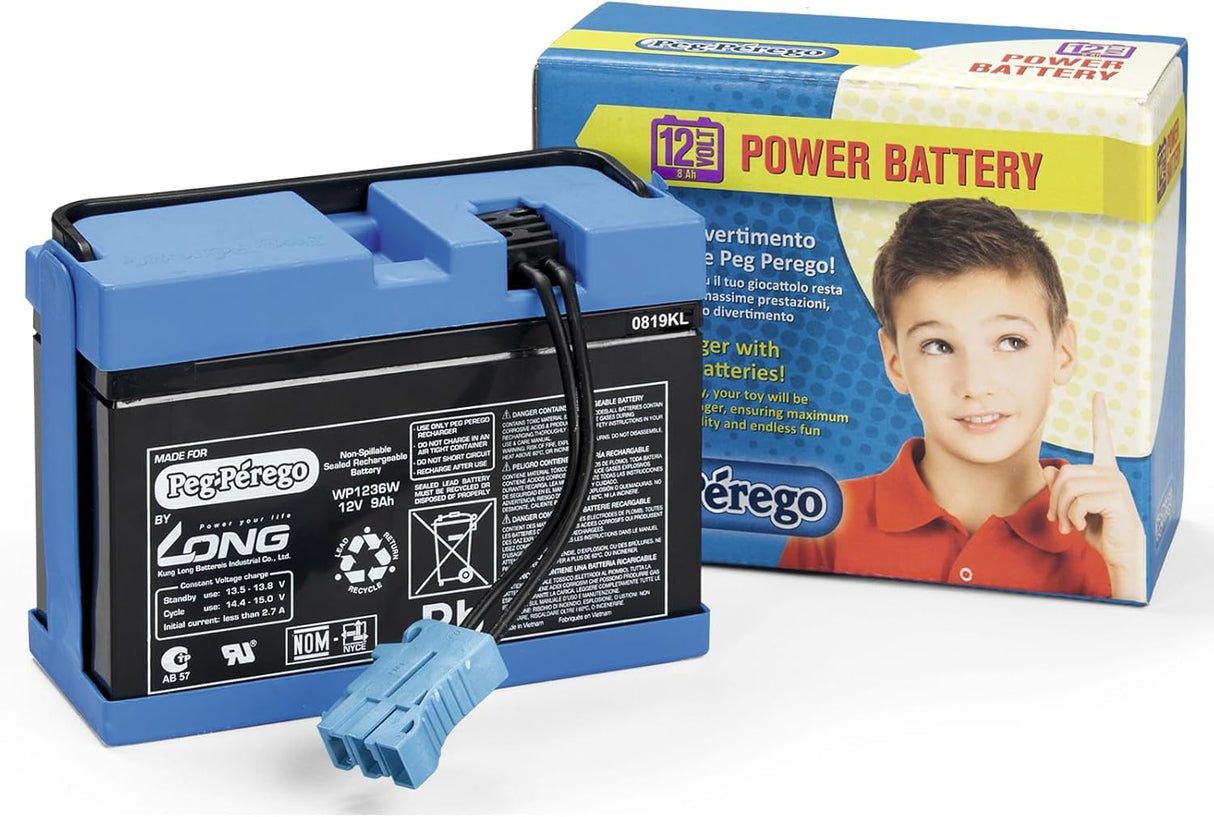 Peg Perego Official 12v - 8 Ah Replacement Battery