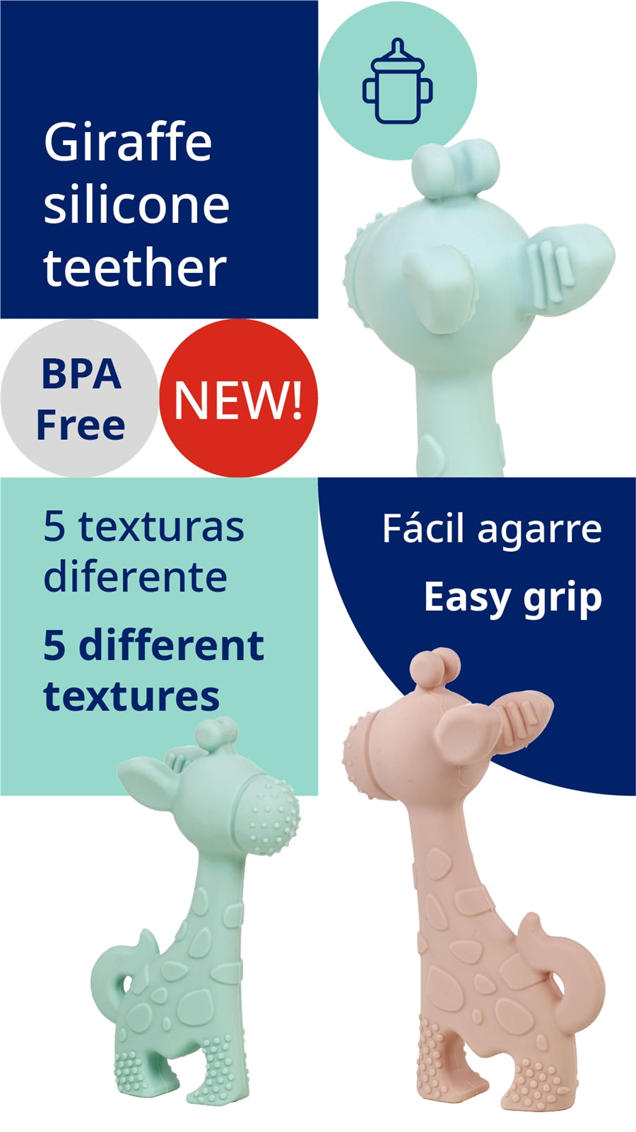 Jane Giraffe silicone teether