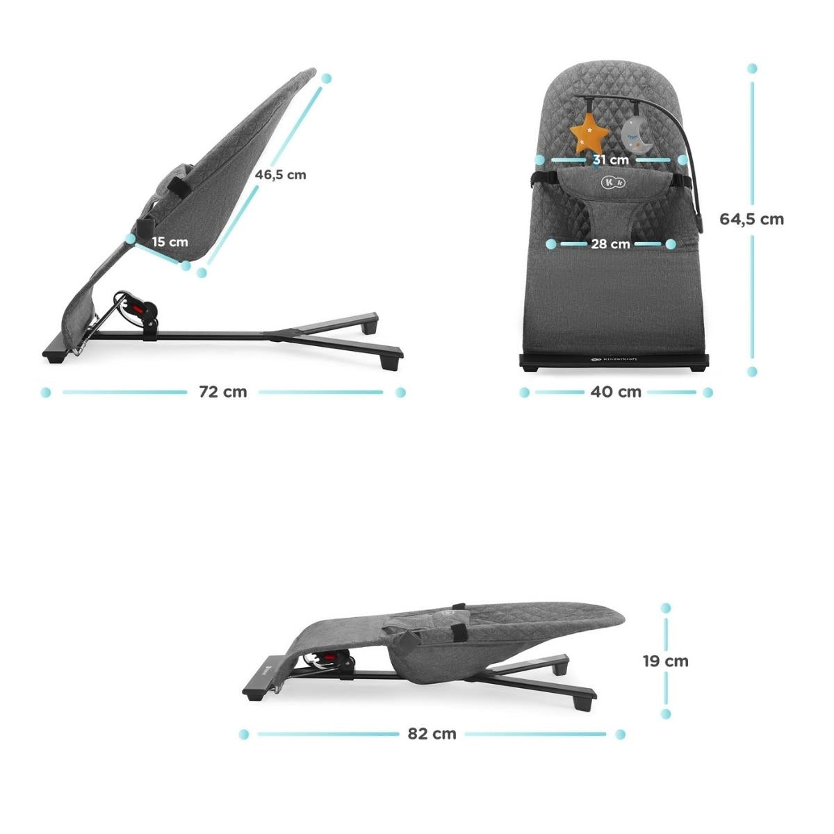 Kinderkraft Mimi Bouncer with toy bar