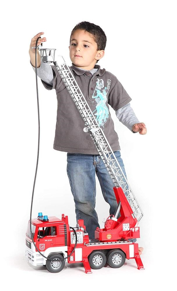 Bruder MAN Fire Engine Toy Truck with Water Pump, Lights and Sound Module