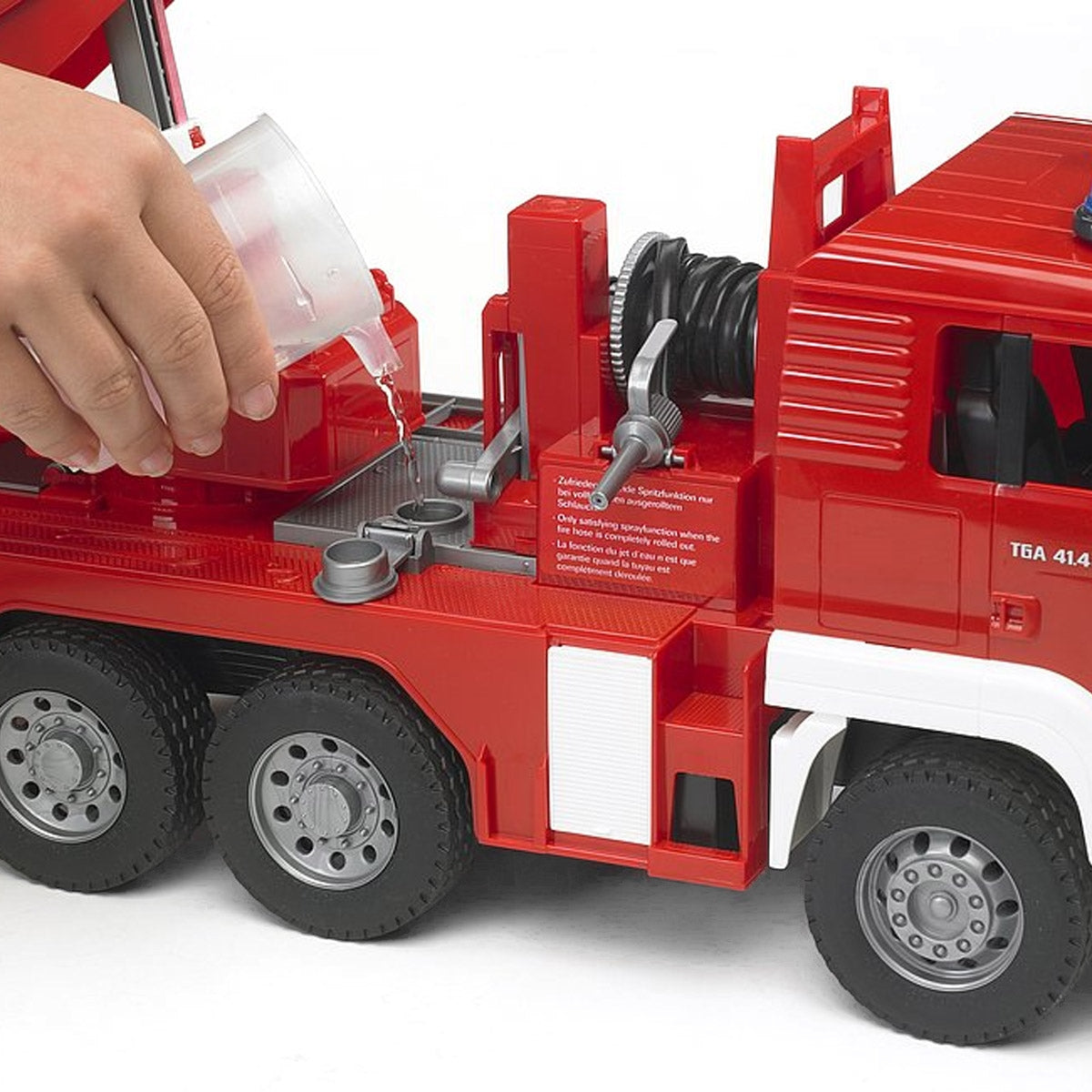 Bruder MAN Fire Engine Toy Truck with Water Pump, Lights and Sound Module