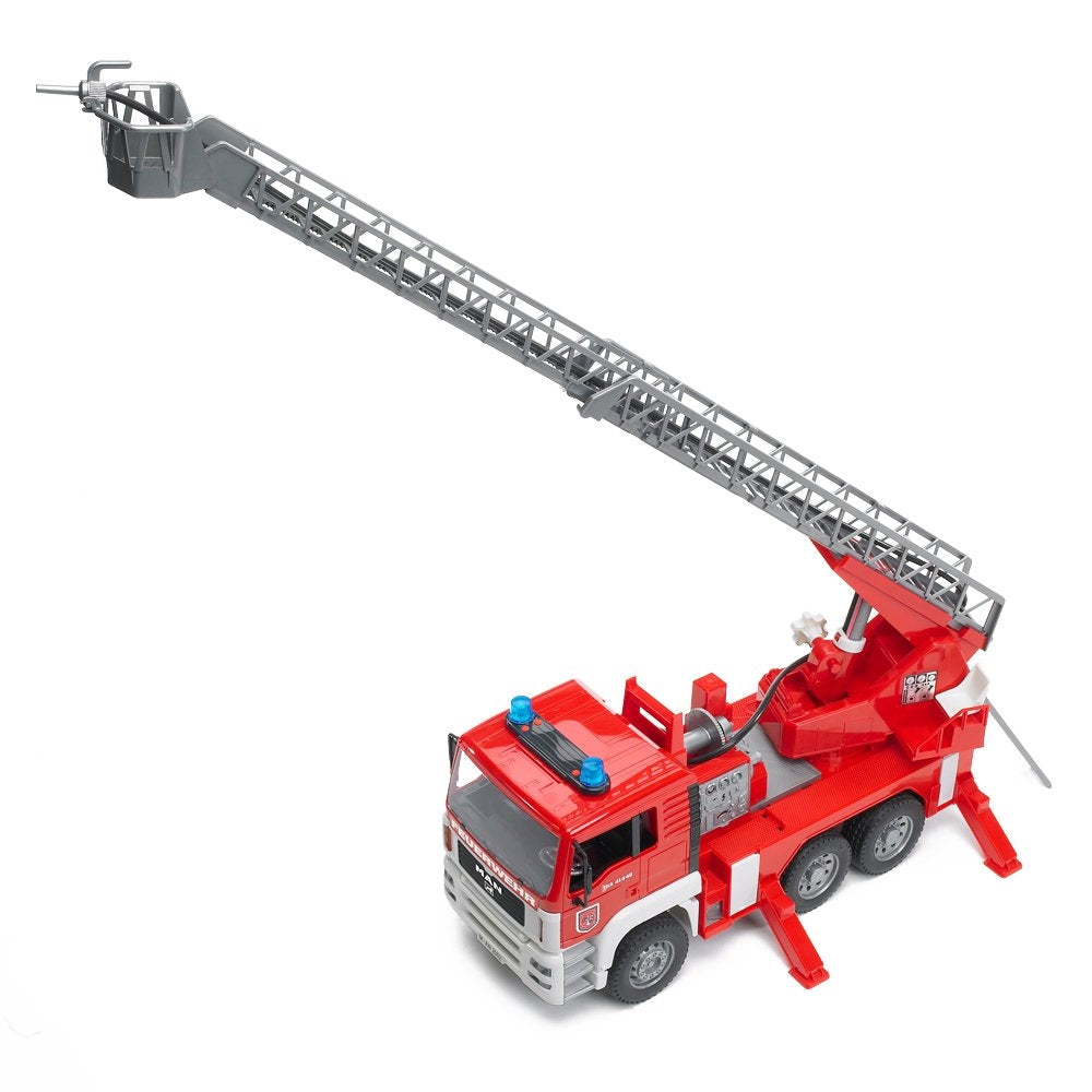 Bruder MAN Fire Engine Toy Truck with Water Pump, Lights and Sound Module