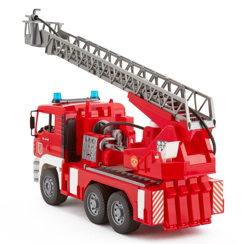 Bruder MAN Fire Engine Toy Truck with Water Pump, Lights and Sound Module
