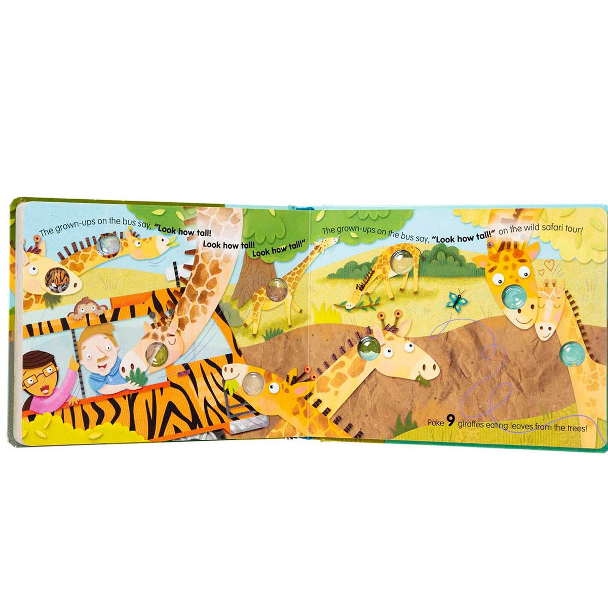 Melissa & Doug Poke-A-Dot Interactive Book, The Wheels on the Bus Wild Safari