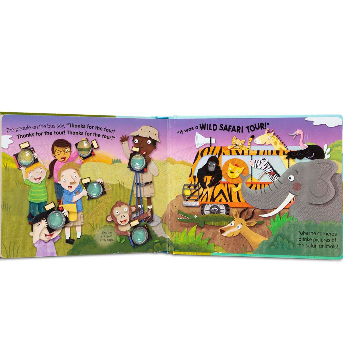 Melissa & Doug Poke-A-Dot Interactive Book, The Wheels on the Bus Wild Safari