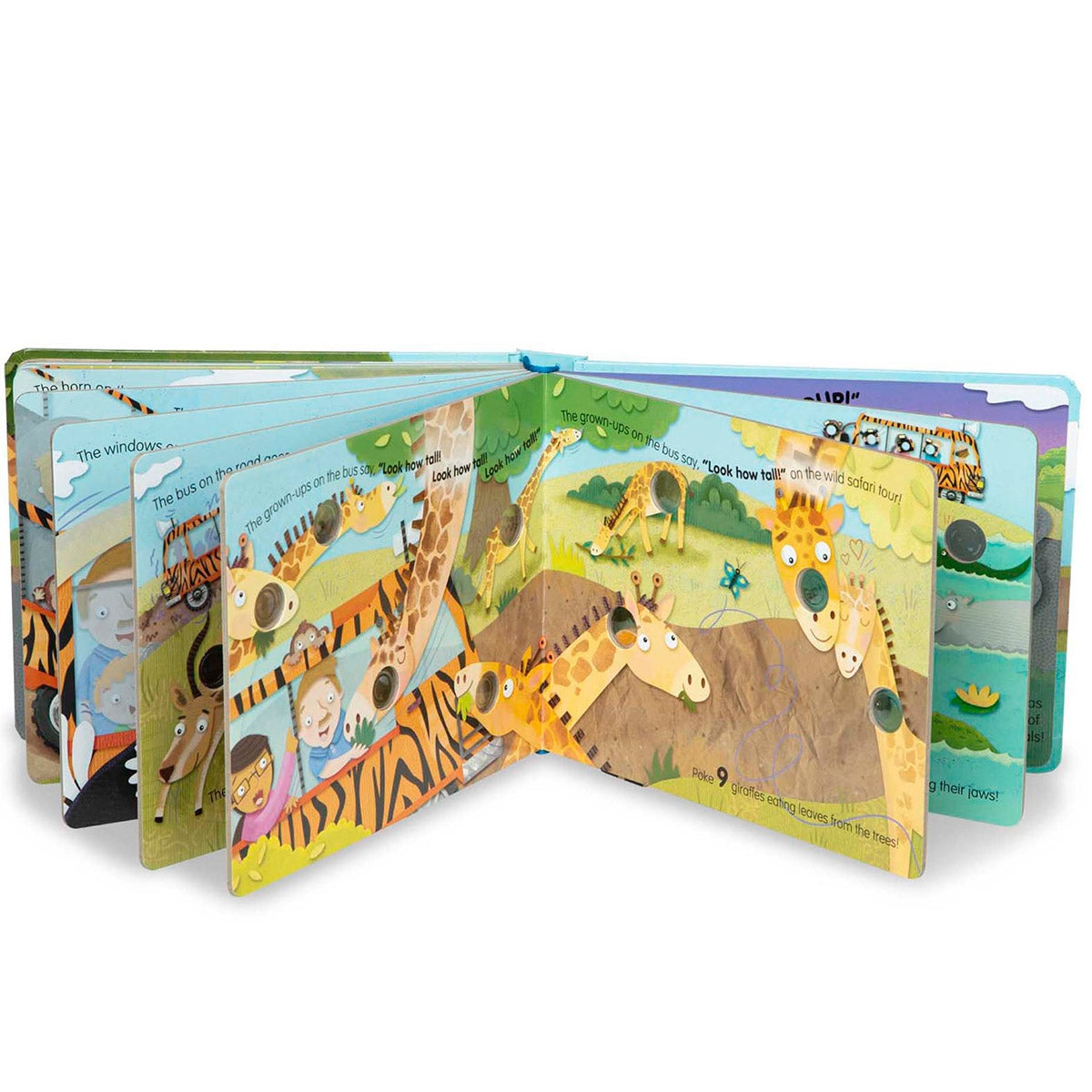 Melissa & Doug Poke-A-Dot Interactive Book, The Wheels on the Bus Wild Safari