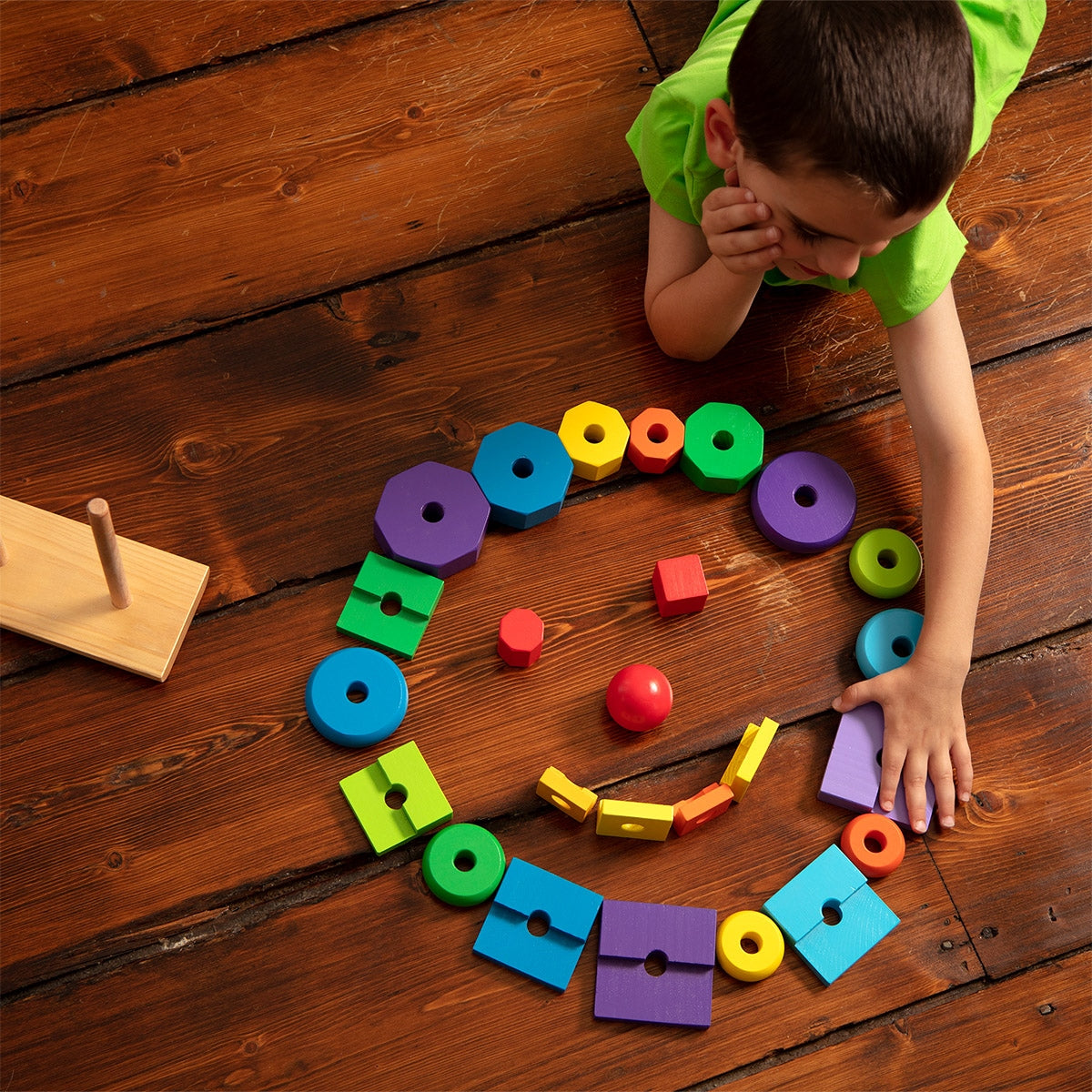 Melissa & Doug Geometric Shape Sorting Stacker Toy