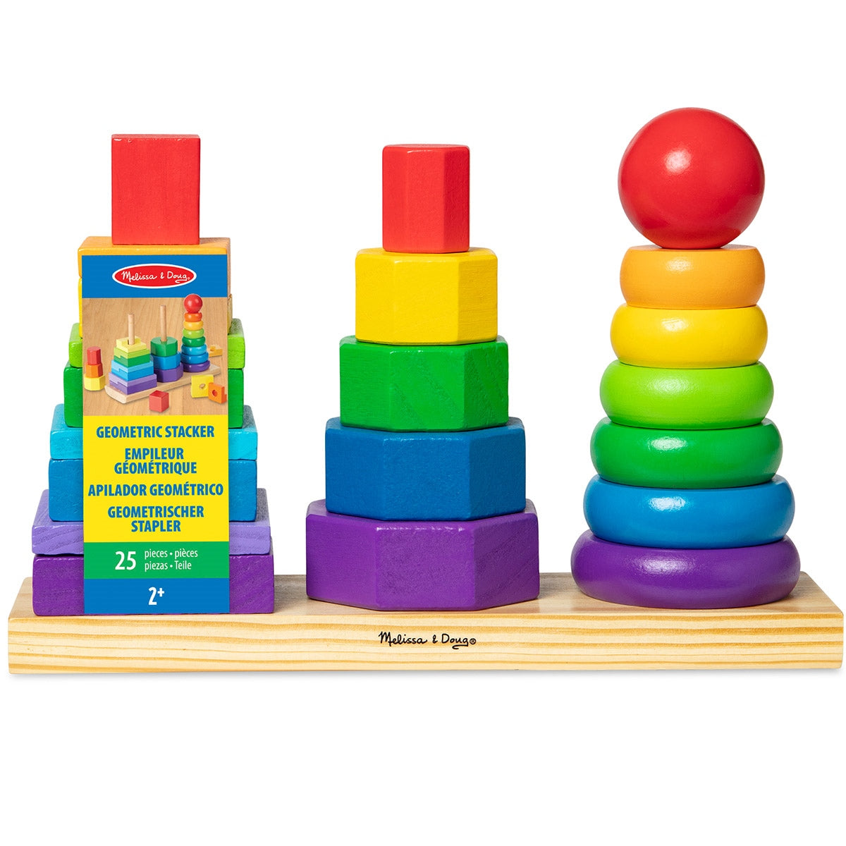 Melissa & Doug Geometric Shape Sorting Stacker Toy