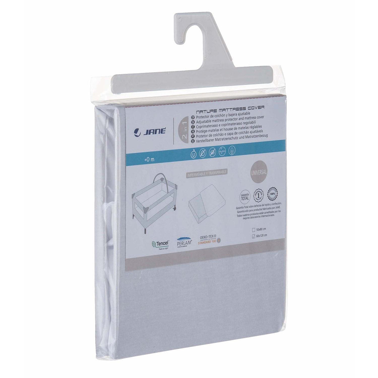 Jane Nature Cot Mattress Cover – 2in1 Fitted Sheet & Waterproof Mattress Protector