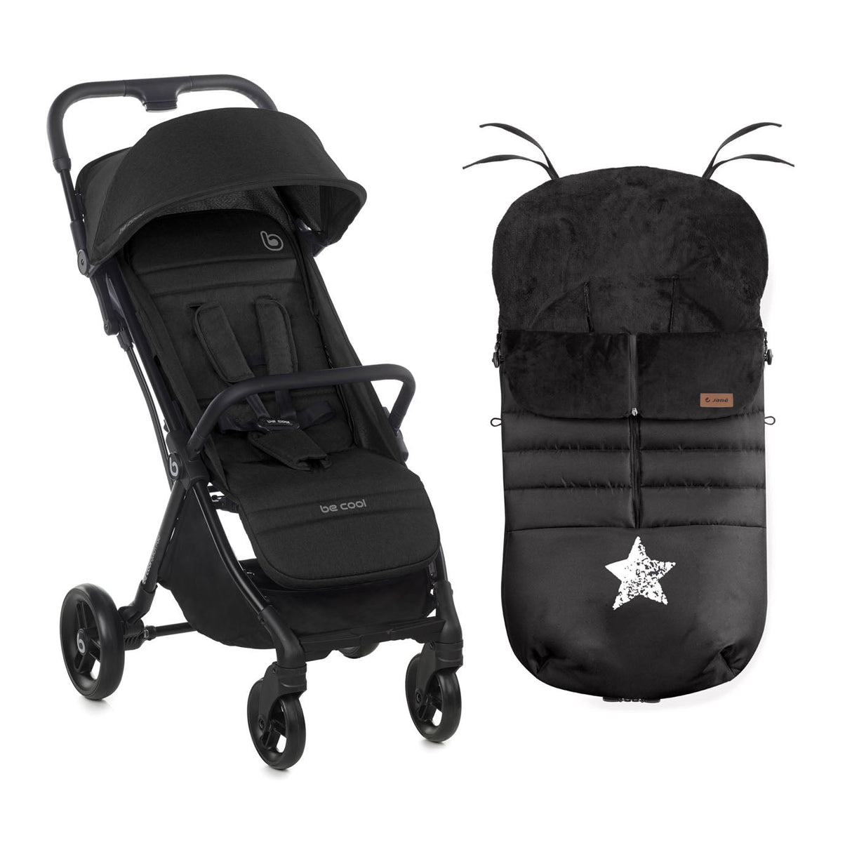 Be Cool Quick Fold Luxe Compact Fold Stroller & Footmuff / Liner 0-22kg, 0-4 years