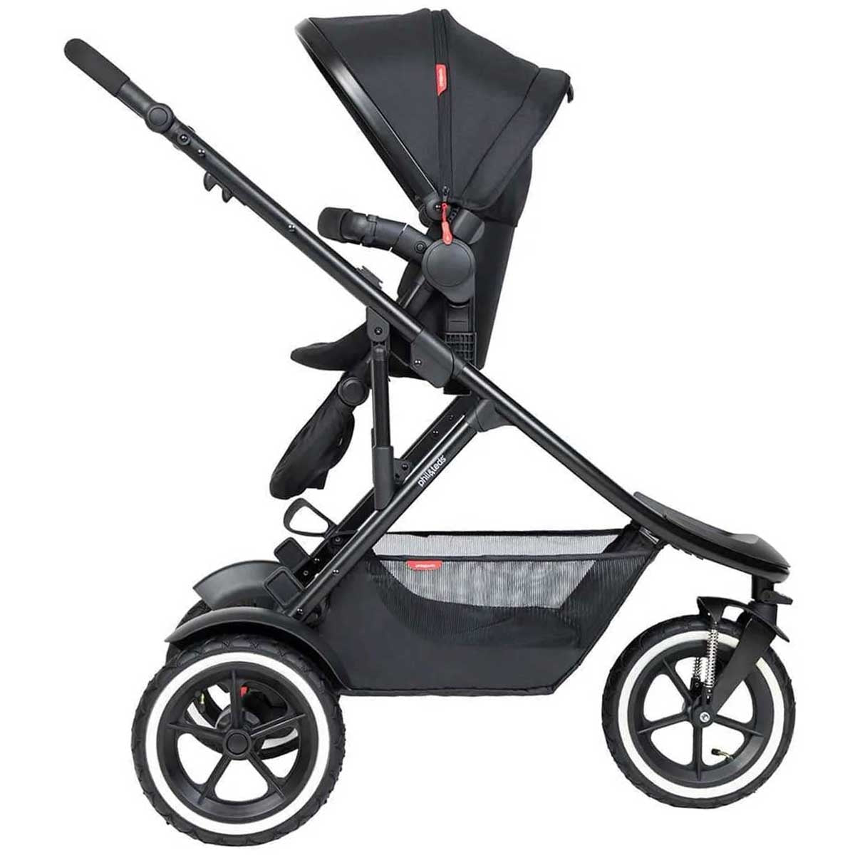 Phil & Teds Sport V6 Pushchair + Double Kit, Black
