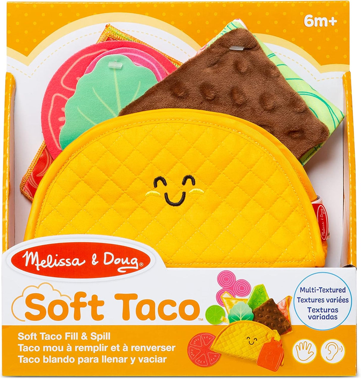 Melissa & Doug Touch & Feel Taco Soft Toy, 6 months+