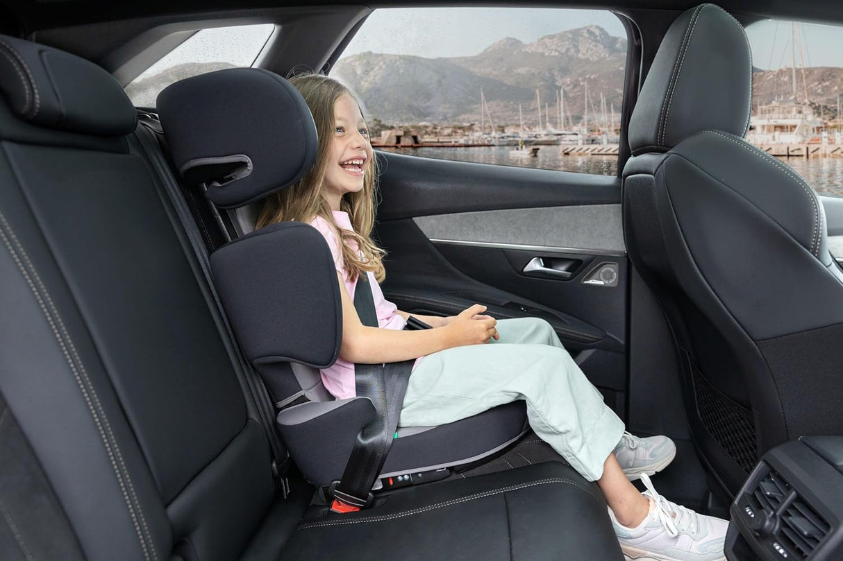 Bebe Confort Hera i-Fix Foldable Car Seat, 100-150 cm 3.5-12 Years, Jet Black
