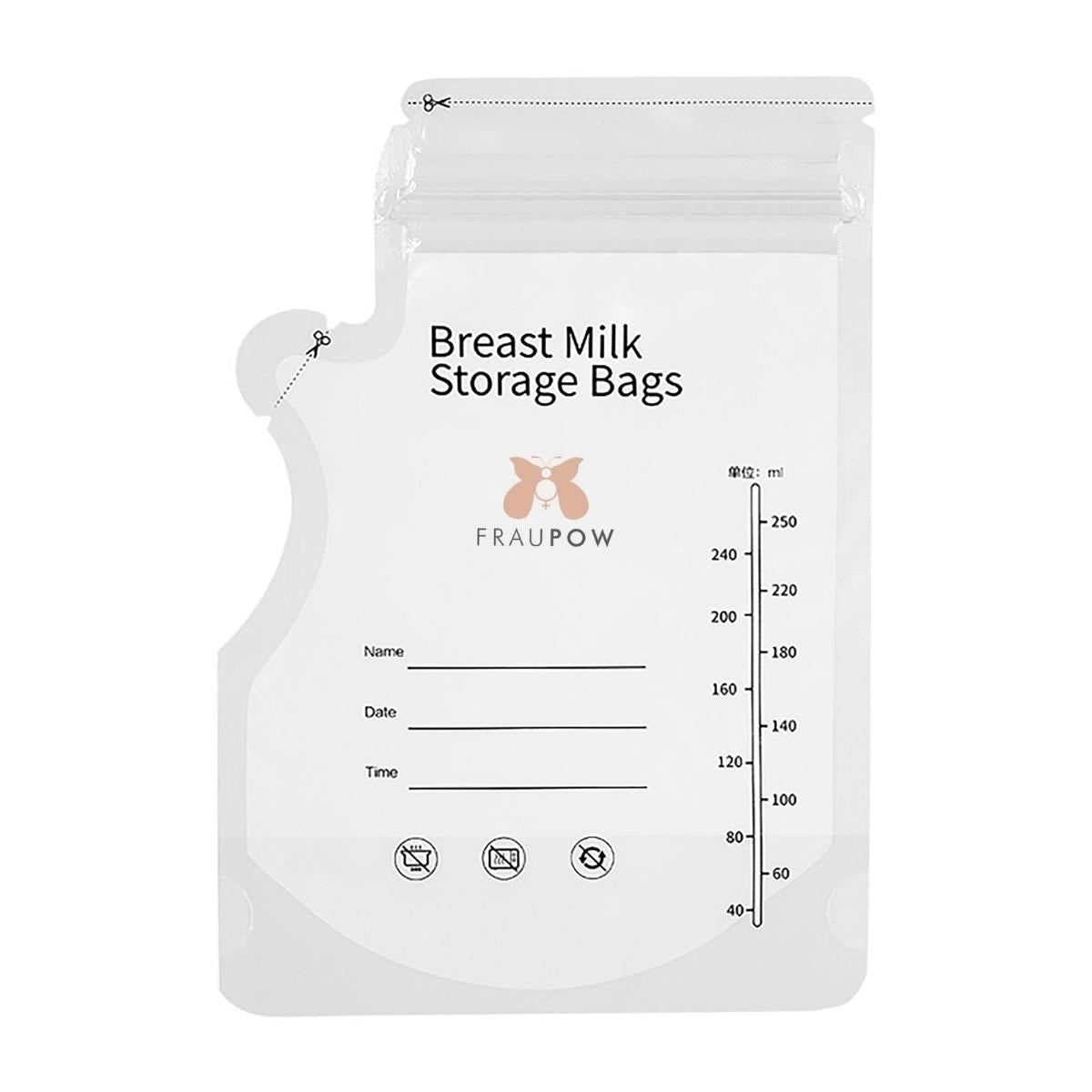 Fraupow Breast Milk Storage Bags - 30 Pack