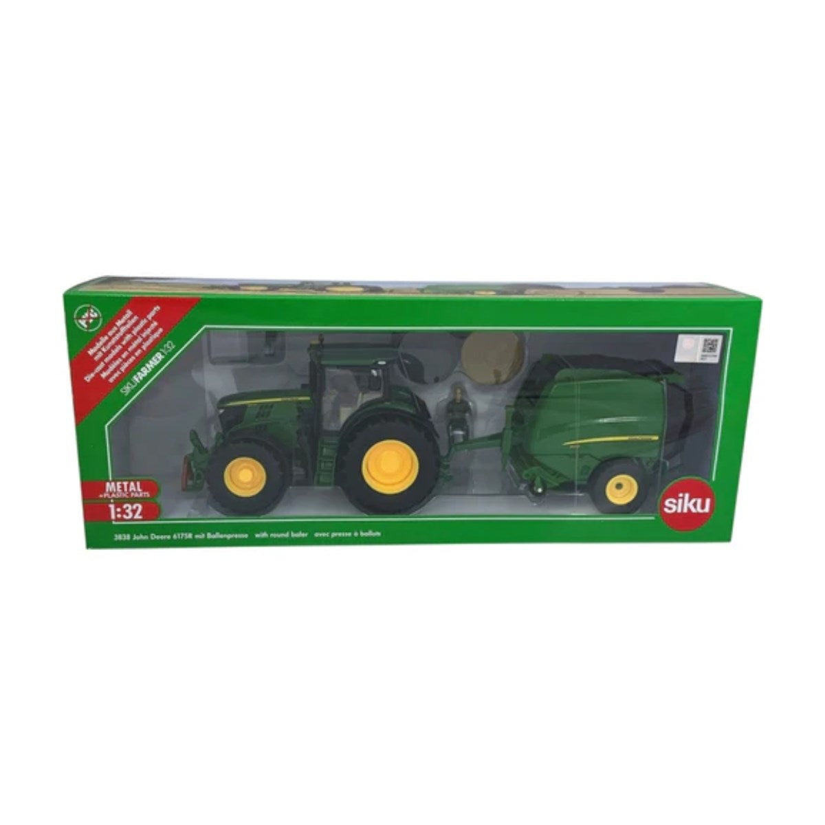 Siku John Deere Tractor with Round Baler