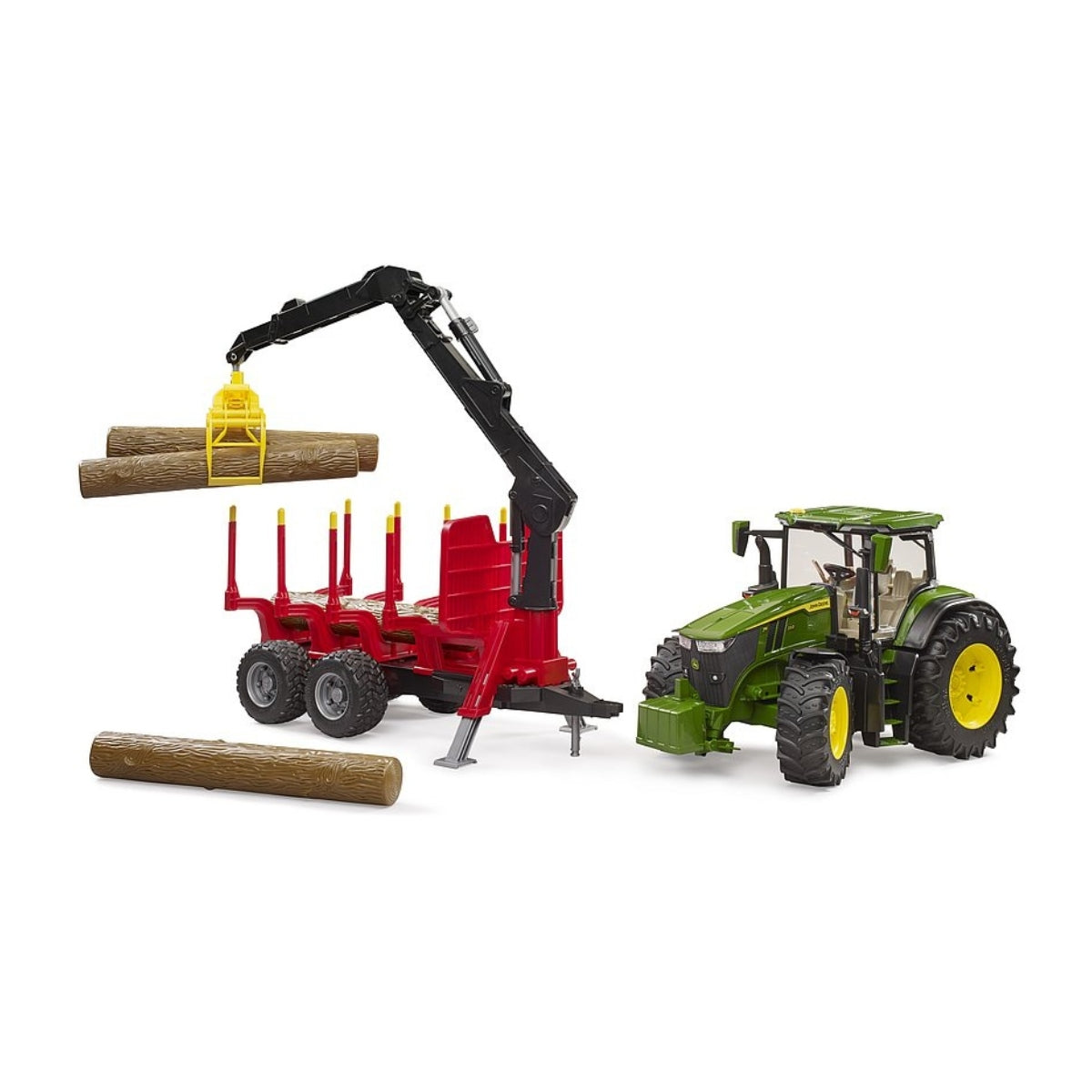 Bruder John Deere 7R 350 with Forestry Trailer