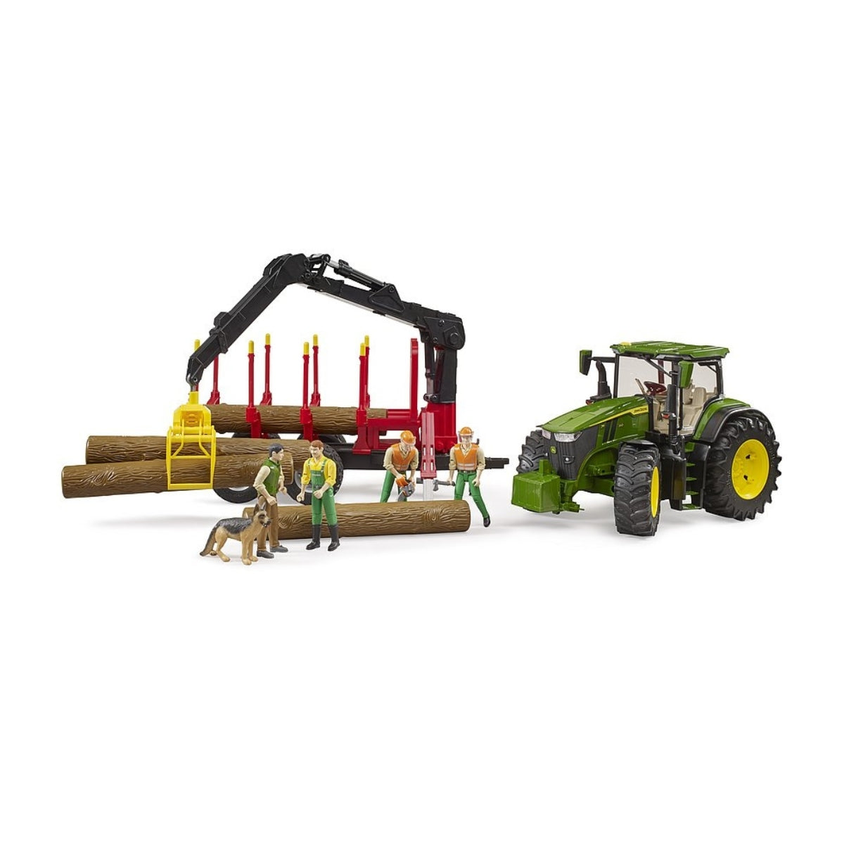 Bruder John Deere 7R 350 with Forestry Trailer